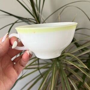 Vintage Pyrex Canada tea cup. Made in Canada . Milk glass
